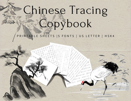 Ancient Chinese Stories | Tracing Chinese Characters Copybook | Printable HSK4 Practice Sheets & Writing Exercises | Learn Mandarin | Writing Calligraphy Workbook (Copy)
