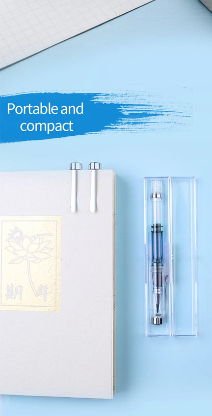 Chinese Transparent Beauty Calligraphy Brush Pen – Refillable Ink, Perfect for Writing & Signatures