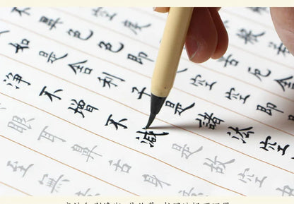 Chinese Calligraphy Paper Roll: Heart Sutra Copybooks for Practicing Buddhist Texts, 10 Sheets