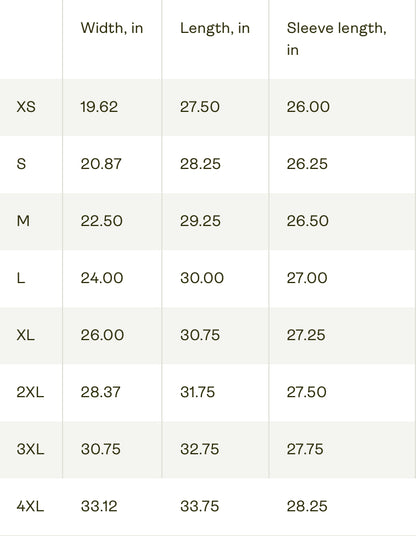 Hoodie Adidas Size Table in inches streetwear 